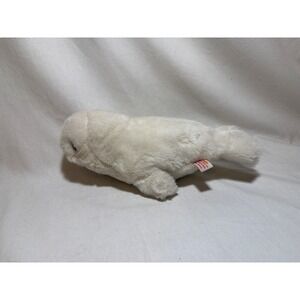 Vintage Kamar White Harp Seal Pup Plush Stuffed Animal Toy Made in Korea